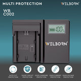 WELBORN LCD Camera Battery Charger for Fujifilm Camera Battery W235 Compatible With Fujifilm X-T4, X-T5, GFX100S Cameras