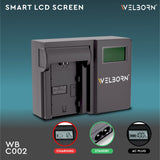 WELBORN LCD Camera Battery Charger for Fujifilm Camera Battery W235 Compatible With Fujifilm X-T4, X-T5, GFX100S Cameras