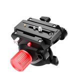 WELBORN WB-HD-004MFH Professional Fluid Tripod Head – 10KG Load Capacity, Smooth Pan Tilt Head with Quick Release for DSLR & Video Cameras