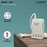 WELBORN WB-C-006/PCR Charger for 4 Rechargeable AA/AAA and NiMH Batteries AA Cell Charger
