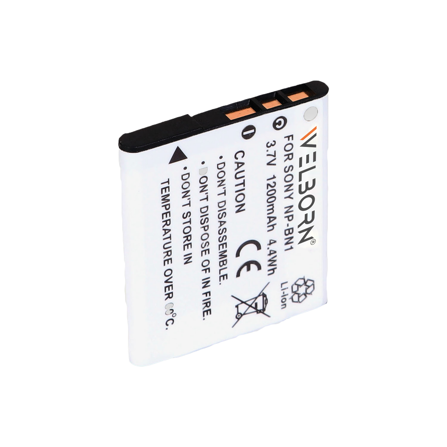 WELBORN NP-BN1 (1200 mAh) Rechargable Battery Pack for Sony DSC-WX80 DSC-WX70 DSC-WX60 DSC-WX50 DSC-WX30 DSC-WX220 DSC-WX200 DSC-WX170 DSC-WX150 DSC-W830 DSC-W810 DSC-W800 DSC-W730 DSC-W710