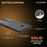 WELBORN (LM200B) 200 Led Metal Body Portable Bi-Color LED Video Light with Built-in 5400mAh Battery & OLED Screen for Photography & Videography
