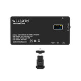 WELBORN (LM200B) 200 Led Metal Body Portable Bi-Color LED Video Light with Built-in 5400mAh Battery & OLED Screen for Photography & Videography