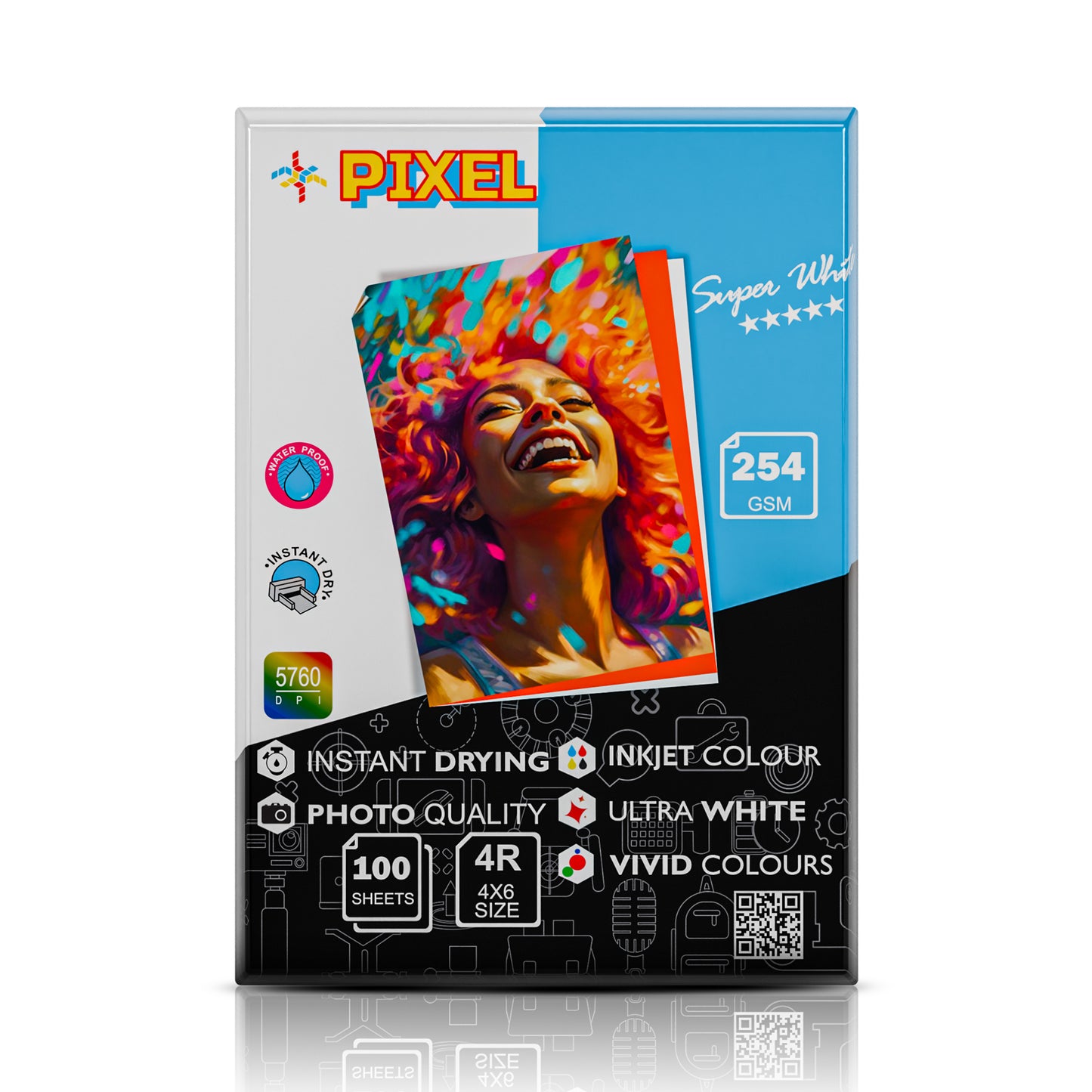 WELBORN 4x6 Inch Photo Paper for Inkjet Printers, Microporous RC Coated, 254 GSM, White, Pack of 100 Sheets