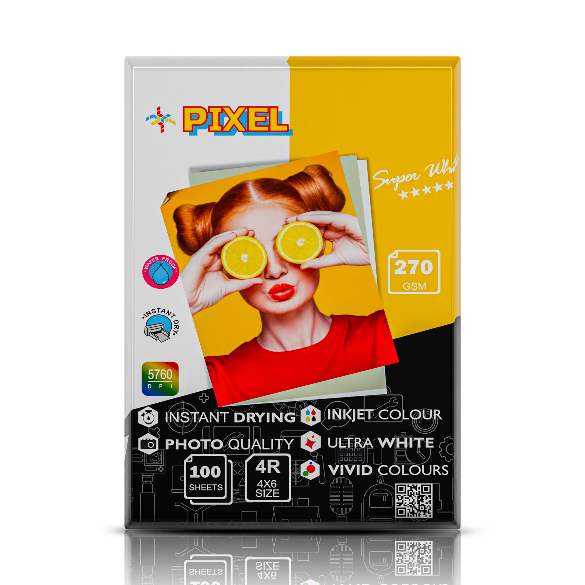 WELBORN 4x6 Inch Inkjet Photo Paper, Microporous RC Coated, 270 GSM Glossy/Matte, White, Pack of 100 Sheets