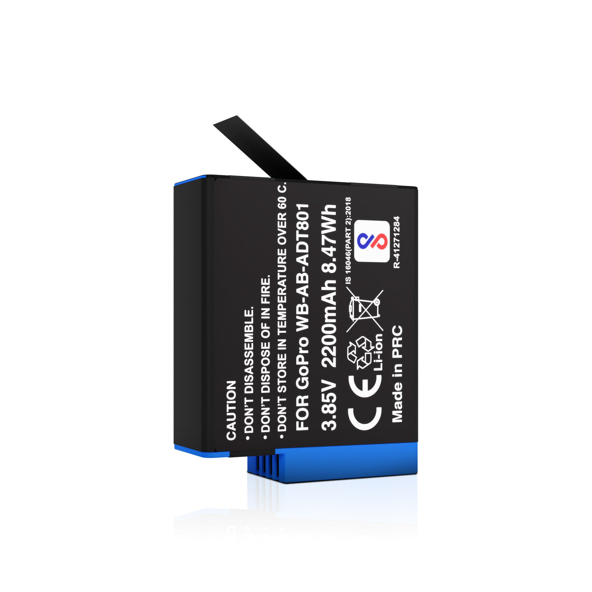 Welborn Platinum 2200mAh Rechargeable Battery Pack for GoPro Hero 8 Black (WB-AB-ADT801)
