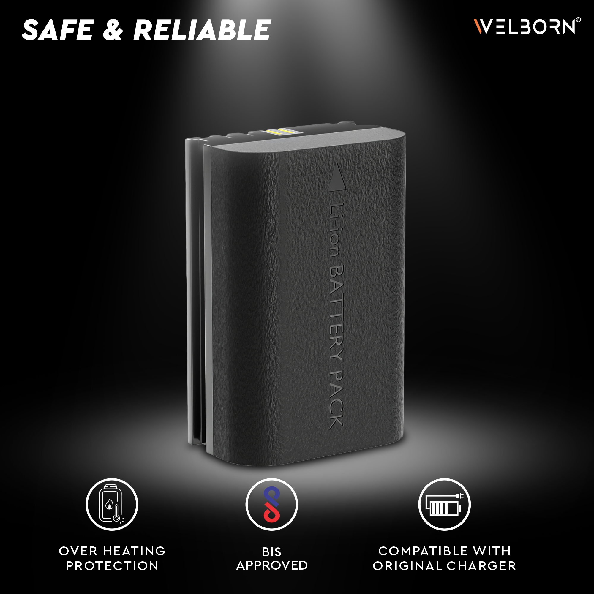 WELBORN Jumbo LPE6NH PRO (4000 mAh) Platinum Lithium-ion Battery for Canon EOS 5D Mark II III IV 5DS 5DS R 6D 60D 6D Mark II 7D 7D Mark II 70D 80D Cameras
