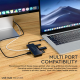 Welborn 7-in-1 USB-C Hub 4K 30Hz Multiport Adapter - Hdmi, 87W Pd, Ethernet, SD/Tf Cards Reader, USB-C, USB 2.0, USB 3.0 Ports - Compatible with Desktops, Laptops, Smartphones and More