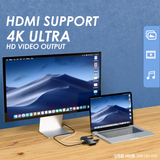 Welborn 7-in-1 USB-C Hub 4K 30Hz Multiport Adapter - Hdmi, 87W Pd, Ethernet, SD/Tf Cards Reader, USB-C, USB 2.0, USB 3.0 Ports - Compatible with Desktops, Laptops, Smartphones and More