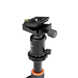 Welborn TR-525BH (60 Inch) Professional Aluminum Tripod Cum Monopod with Steady Rubberized Legs, Bubble Head for Adjustable Position Operating Height: 3200 mm Maximum Load Capacity: 7kgs (Black)