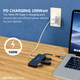 Welborn 7-in-1 USB-C Hub 4K 30Hz Multiport Adapter - Hdmi, 87W Pd, Ethernet, SD/Tf Cards Reader, USB-C, USB 2.0, USB 3.0 Ports - Compatible with Desktops, Laptops, Smartphones and More
