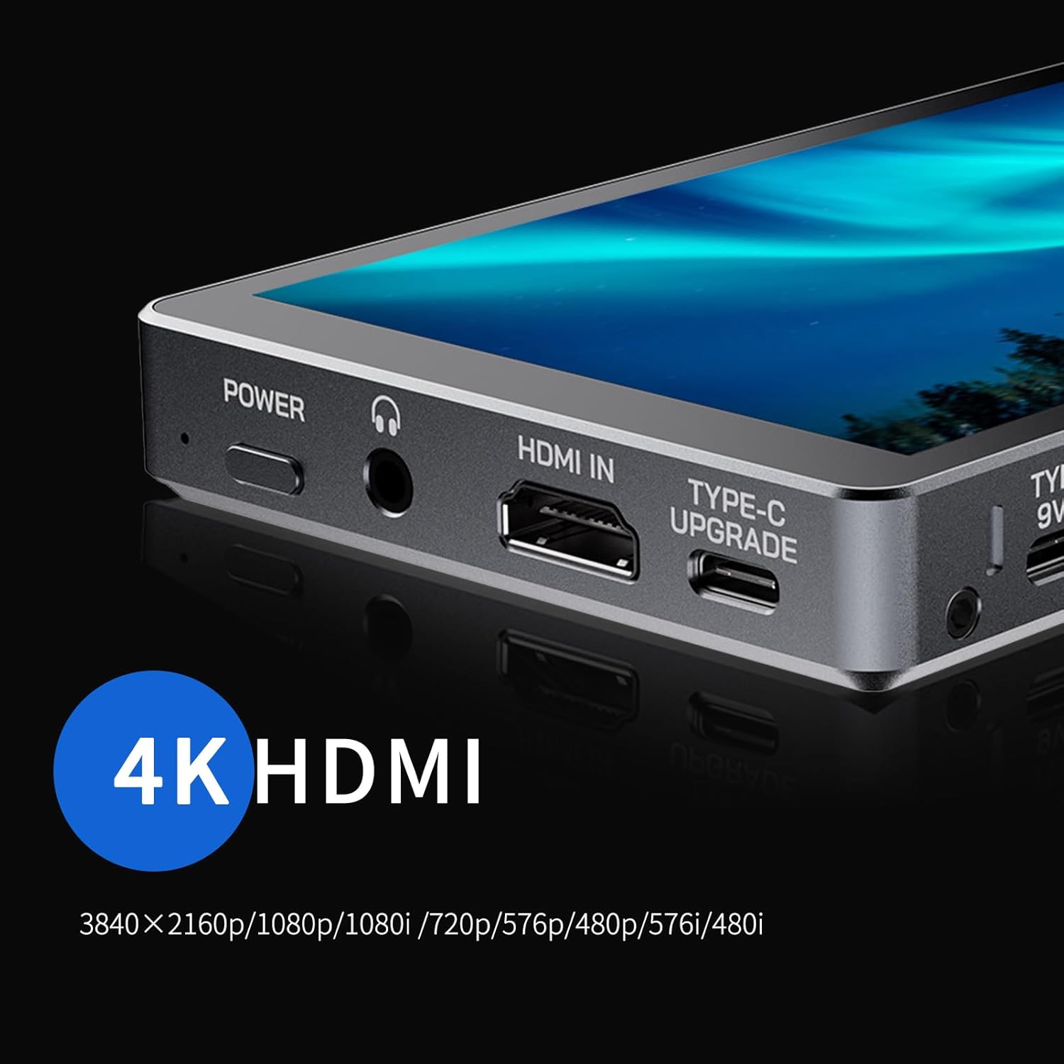FEELWORLD P6XL 6 inch 1200nit Aluminium Camera Field DSLR Monitor Touchscreen High Brightness Portable Waveform HDR 4K HDMI Input and Output 3D LUT Out Weight 330g