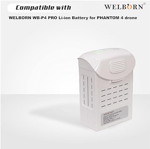 WELBORN 9000mAh Li-on Battery for Phantom 4 Pro, Phantom 4 Advanced, Phantom 4 Pro Plus, Phantom 4 Pro V2.0(Non-OEM)