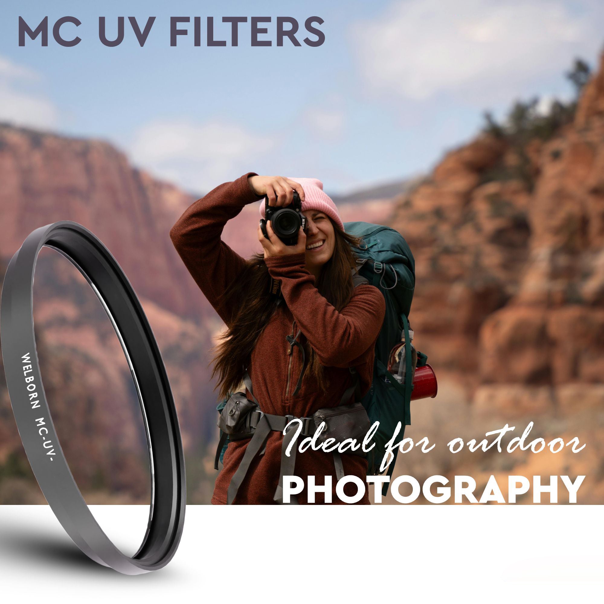 WELBORN UV Protection Lens Filters, Ultra Slim, Anti Scratch, Multi Coated 16 Layer for DSLR and SLR's