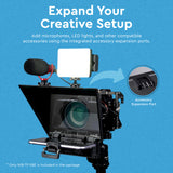 WELBORN 8-Inch Teleprompter for Smartphone, DSLR & Mirrorless Cameras | Bluetooth Remote | Magnetic Phone Holder | Android/iOS Compatible | 8 Lens Adapter Rings