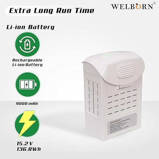 WELBORN 9000mAh Li-on Battery for Phantom 4 Pro, Phantom 4 Advanced, Phantom 4 Pro Plus, Phantom 4 Pro V2.0(Non-OEM)