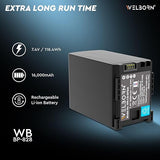 WELBORN BP-828 Rechargeable Battery Pack Compatible with XA10 to XA55, XF-40 Series, FS10 to FS400, VIXIA, LEGRIA, and HFG Series