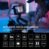 FEELWORLD F5 Prox 5.5 Inch 1600nit High Bright DSLR Camera Field Monitor Touchscreen Waveform 3D LUT F970 External Kit Install for Power Wireless Transmission 1920x1080 4K HDMI in Out Type-c Input