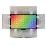 Welborn 768RGB-BD LED Video Light with Barndoor – Adjustable Color Temperature for Professional Lighting with Barndoor
