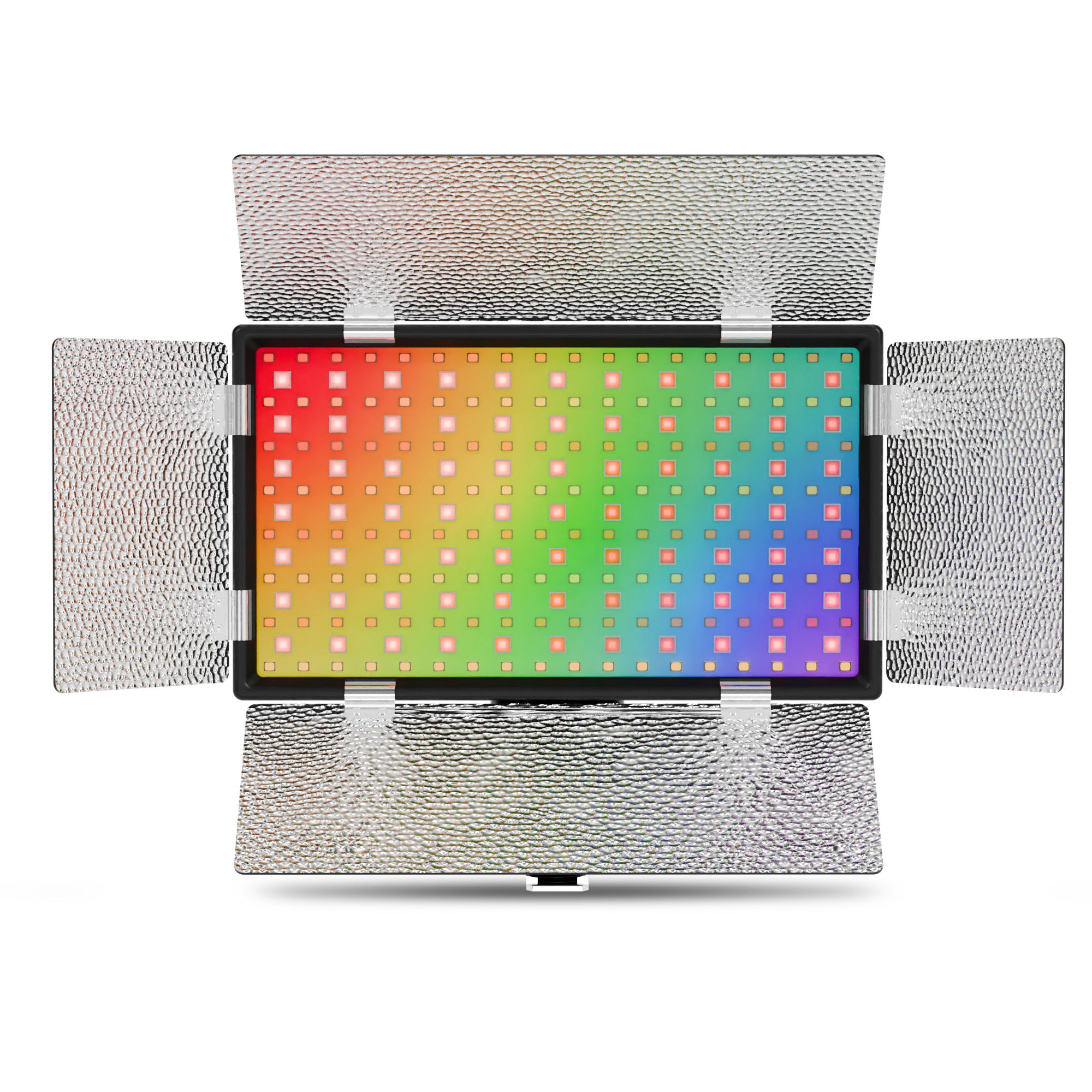 Welborn 768RGB-BD LED Video Light with Barndoor – Adjustable Color Temperature for Professional Lighting with Barndoor