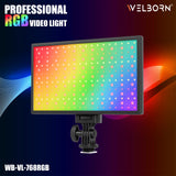 Welborn 768RGB LED Video Light, Adjustable Color Temperature, Professional Lighting