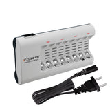 WELBORN WB-C-007 Multi-Slot Charger for AA & AAA Ni-MH Rechargeable Batteries, Charges 8 Batteries at Once