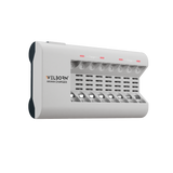 WELBORN WB-C-007 Multi-Slot Charger for AA & AAA Ni-MH Rechargeable Batteries, Charges 8 Batteries at Once