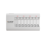 WELBORN WB-C-007 Multi-Slot Charger for AA & AAA Ni-MH Rechargeable Batteries, Charges 8 Batteries at Once