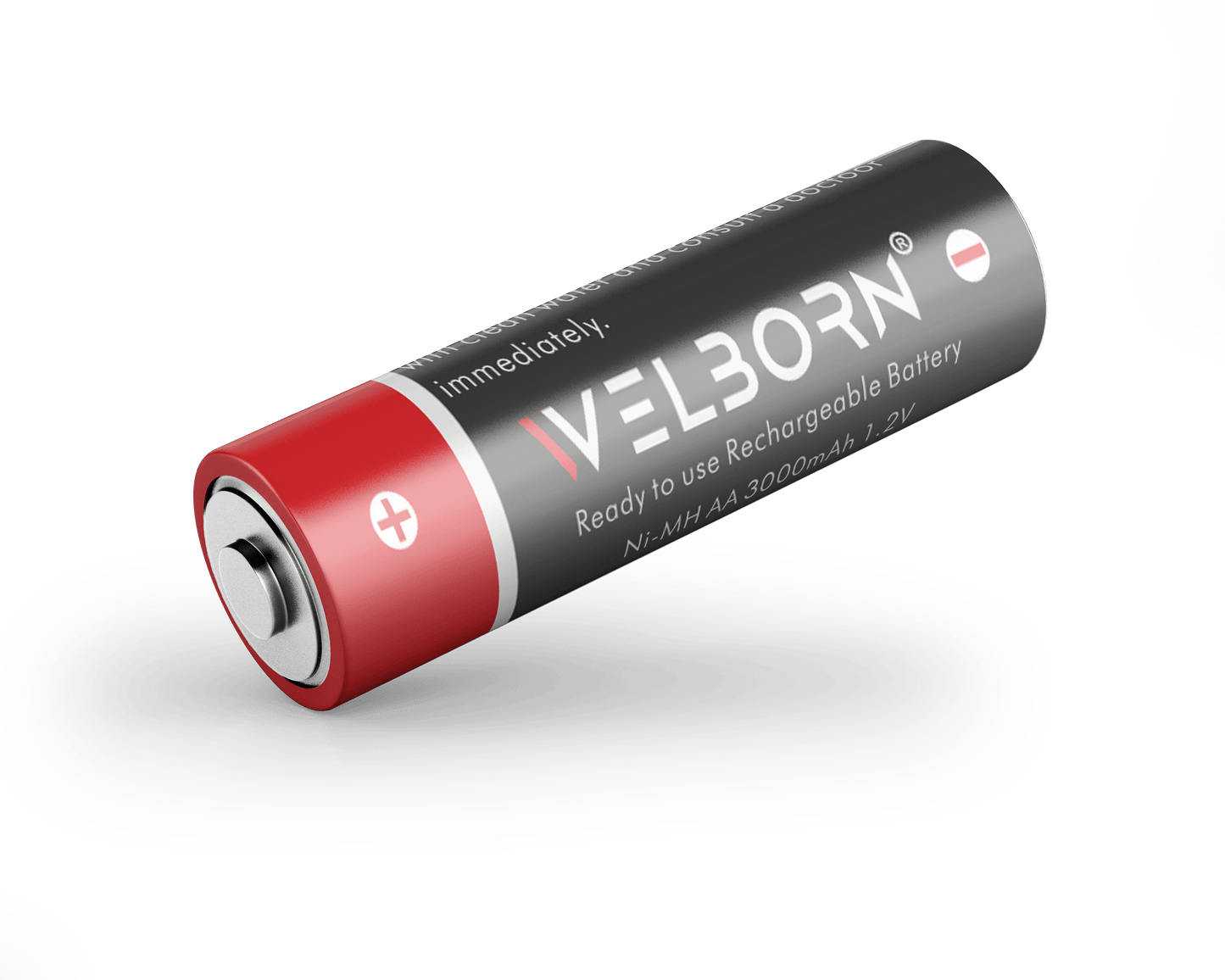 WELBORN AA Rechargeable Ni-MH Batteries 3000 mAh | 1.2V Ultra High Power for Mid to High Drain Devices | Pack of 4
