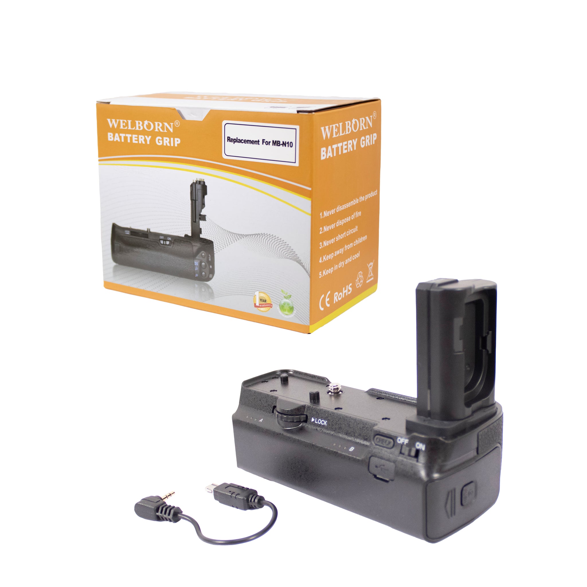 Welborn WB-BG-MB-N10H Pro Battery Grip for Nikon Z5/Z6/Z7 – Comfort Meets Performance