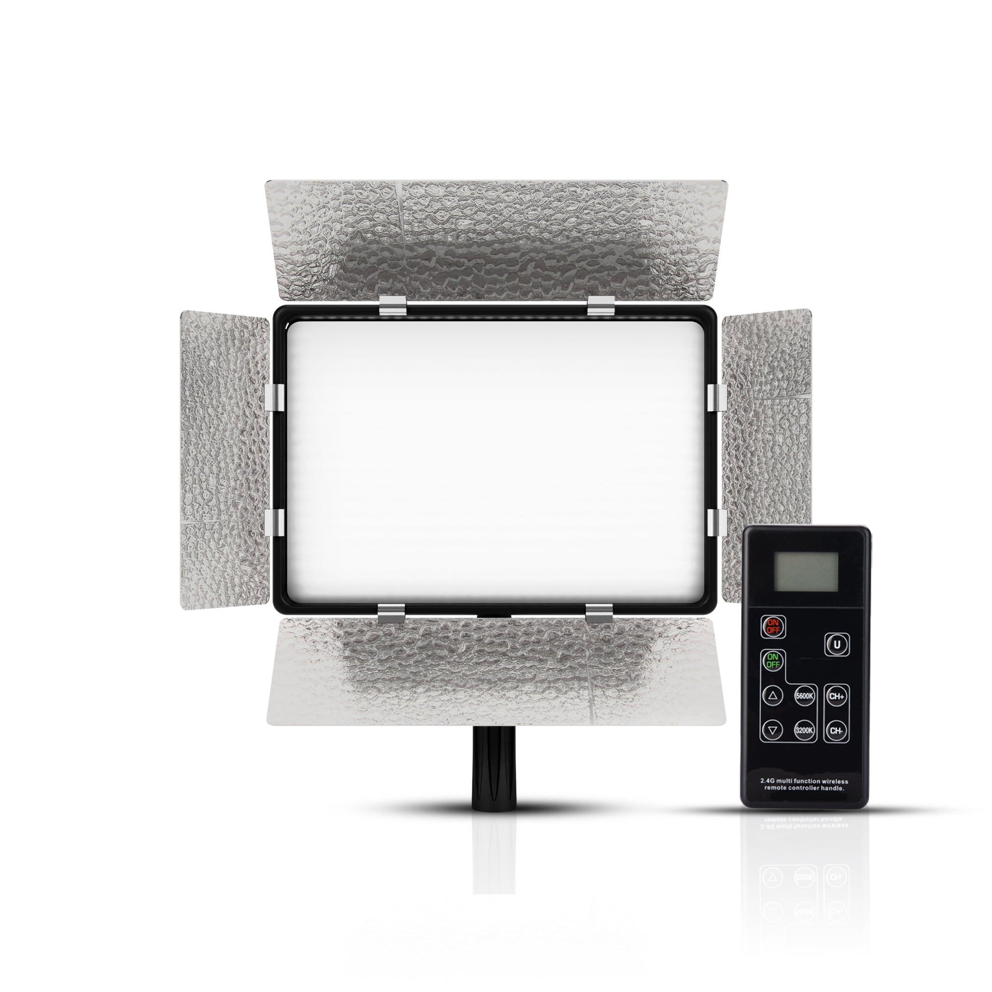 Welborn 50W LED Video Panel Light, Bi-Color 3200K–5600K, High CRI Studio Light for YouTube, Photography Adjustable Brightness, Remote Control, DC & Battery Dual Power Supply (WB-LP900BR)