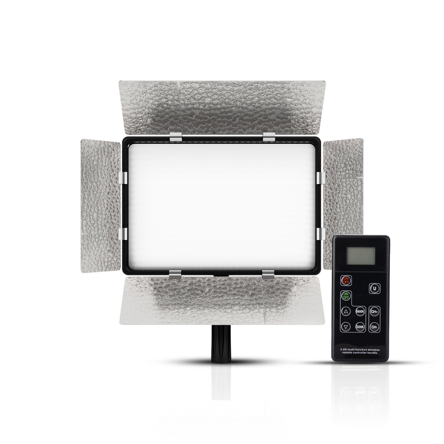 Welborn 35W LED Video Panel Light, Bi-Color 3200K–5600K, High CRI Studio Light for YouTube, Photography, Adjustable Brightness, Remote Control, DC & Battery Dual Power Supply (WB-LP600BR)
