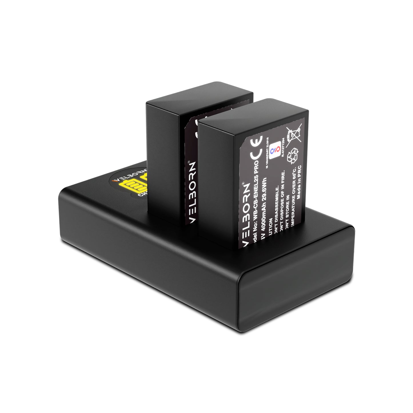 WELBORN Dual EN-EL25 Batteries with Charger combo pack for Nikon Mirrorless Cameras (Z30 / Z50 / Z fc)