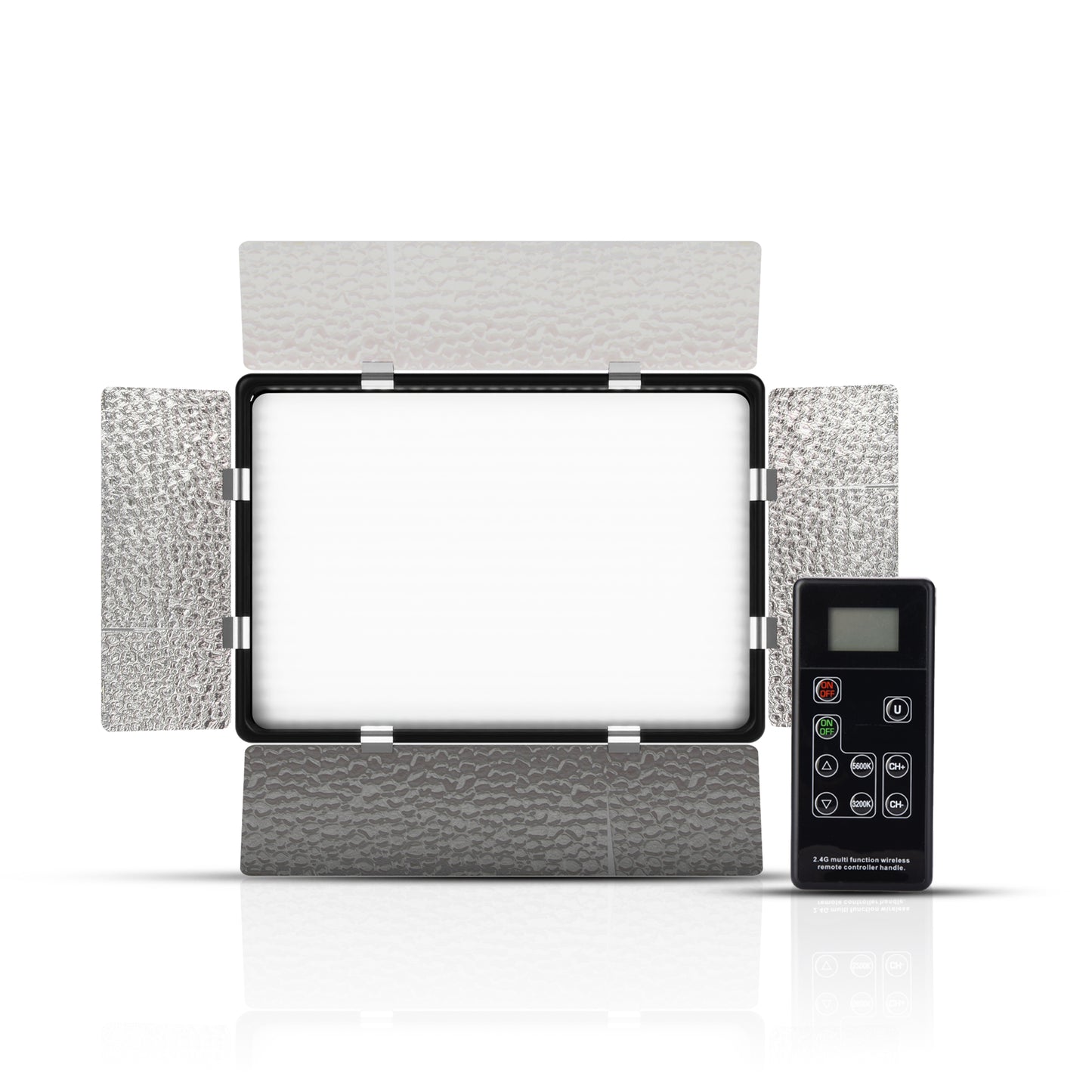 Welborn 35W LED Video Panel Light, Bi-Color 3200K–5600K, High CRI Studio Light for YouTube, Photography, Adjustable Brightness, Remote Control, DC & Battery Dual Power Supply (WB-LP600BR)
