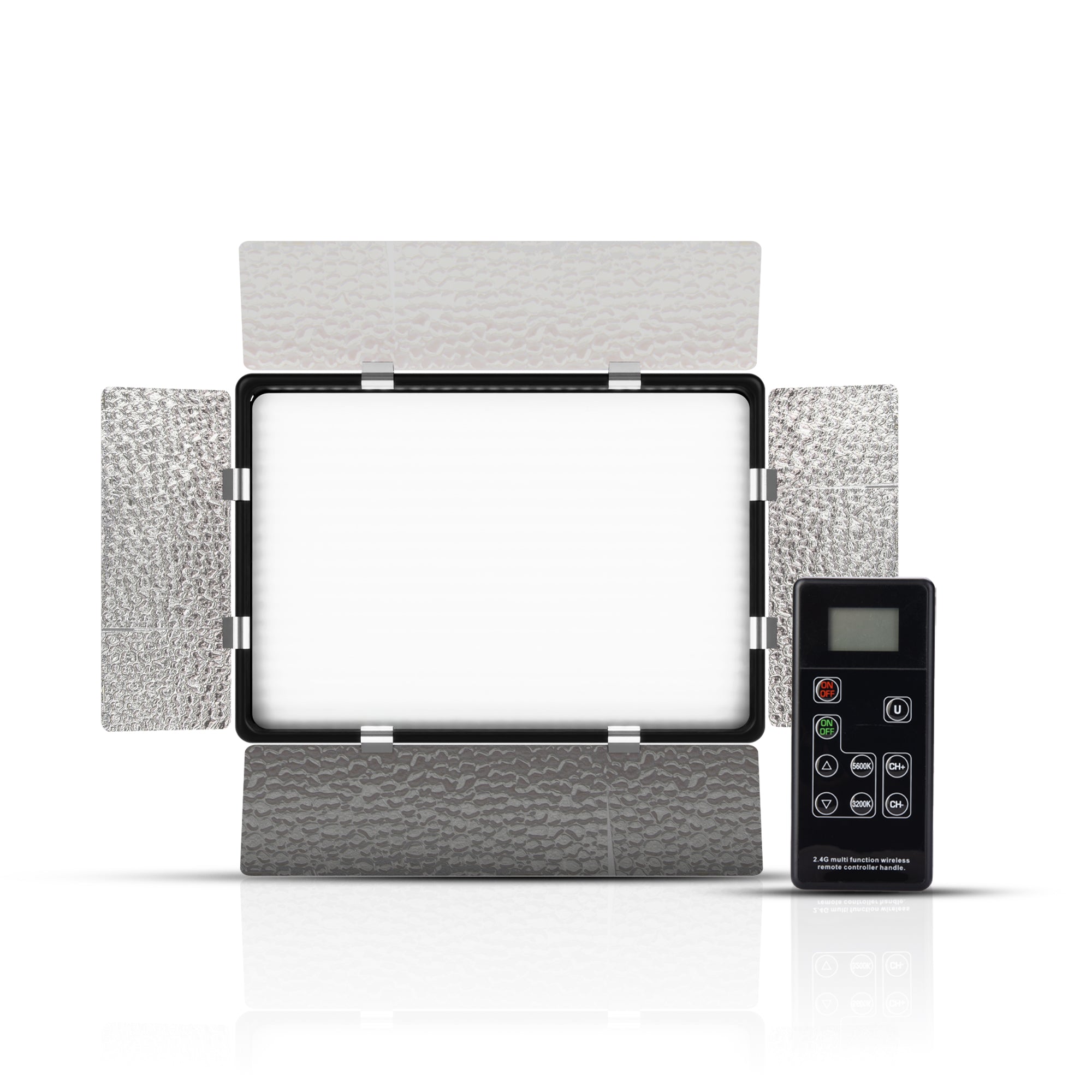 Welborn 50W LED Video Panel Light, Bi-Color 3200K–5600K, High CRI Studio Light for YouTube, Photography Adjustable Brightness, Remote Control, DC & Battery Dual Power Supply (WB-LP900BR)