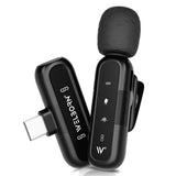 WELBORN WB-WM-001 Wireless Microphone System for iPhone, iPad & Android Devices | 2.4GHz Wireless Lavalier Microphone | Noise Reduction, Echo Mode, 360° Omnidirectional Pickup & 25m Transmission Range