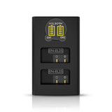 Welborn EN-EL25 Dual Camera Battery Charger with LCD Display, USB Powered Charger Compatible with Nikon Z50, Z30, Zfc Mirrorless Cameras