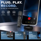 WELBORN WB-WM-001 Wireless Microphone System for iPhone, iPad & Android Devices | 2.4GHz Wireless Lavalier Microphone | Noise Reduction, Echo Mode, 360° Omnidirectional Pickup & 25m Transmission Range
