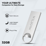 Welborn Metal USB 2.0 Pen Drive – Magnetic, X-Ray/Temperature Resistant, for Smartphones, Tablets, Laptops & Mac