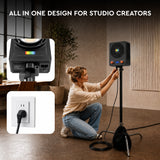 WELBORN F500RGB 500W RGB COB LED Video Light | RGB Color Control | 96+ CRI & TLCI | 31,500 Lux Brightness | App Control | 180° Rotation | FX Lighting Effects | Professional Studio Light for Photography & Videography