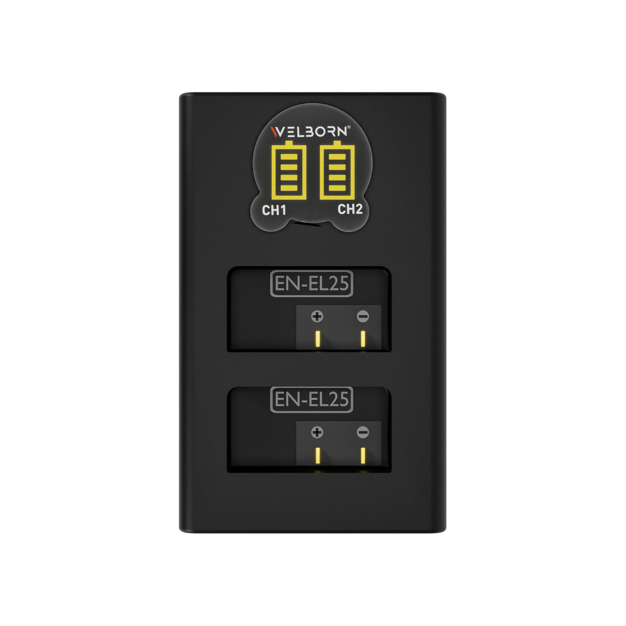 WELBORN Dual EN-EL25 Batteries with Charger combo pack for Nikon Mirrorless Cameras (Z30 / Z50 / Z fc)