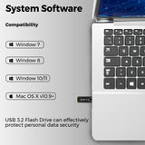 Welborn USB 3.2 Gen 1 Metal Flash Drive – Fast Transfer Speed, Magnetic Body, Temperature/X-Ray Protection, for Phone, Tablet & Laptop
