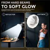 WELBORN 180W Bi-Color COB LED Video Light | Dual Color Professional Continuous Lighting | Remote Control | 96+ CRI & TLCI | Adjustable Brightness | Studio Light for Photography, Videography, YouTube & Film Production