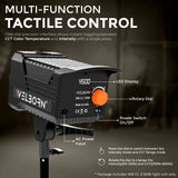 WELBORN 180W Bi-Color COB LED Video Light | Dual Color Professional Continuous Lighting | Remote Control | 96+ CRI & TLCI | Adjustable Brightness | Studio Light for Photography, Videography, YouTube & Film Production