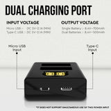 Welborn EN-EL25 Dual Camera Battery Charger with LCD Display, USB Powered Charger Compatible with Nikon Z50, Z30, Zfc Mirrorless Cameras