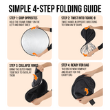Welborn 5-in-1 Collapsible Light Reflector 43" (110cm) – Gold, Silver, White, Black & Translucent Photography Diffuser for Studio & Outdoor Shoots
