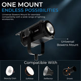 WELBORN WB-CL-E450BI 450W Professional COB LED Bi-Color Video Light | 2700K–6500K Adjustable Color Temperature | 96+ CRI | 29,500 Lux High-Output Lighting | Studio Light for Photography, Videography, Film & Content Creation