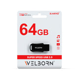 Welborn Plastic Pen Drive 2.0 – Portable Flash Drive for Laptop & Smart TV