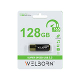 Welborn USB 3.2 Gen 1 Metal Flash Drive – Fast Transfer Speed, Magnetic Body, Temperature/X-Ray Protection, for Phone, Tablet & Laptop