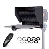 WELBORN 10-Inch Teleprompter for Smartphone, DSLR & Mirrorless Cameras | Bluetooth Remote | Magnetic Phone Holder | Android/iOS Compatible | 9 Lens Adapter Rings